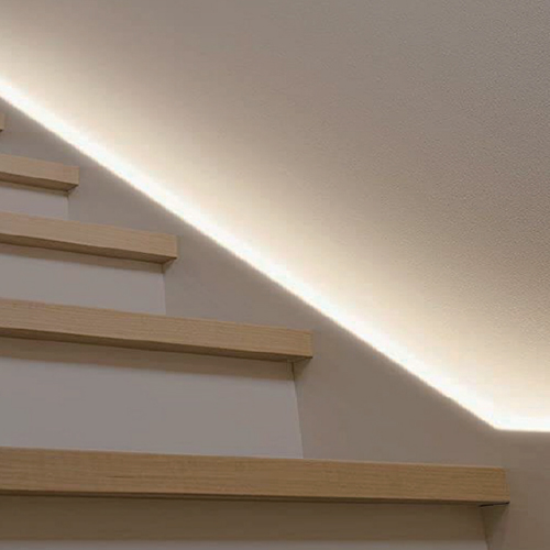 LED Silicone Diffuser Installed With Linear Aluminum Channel 120° Top Emitting 12*12mm